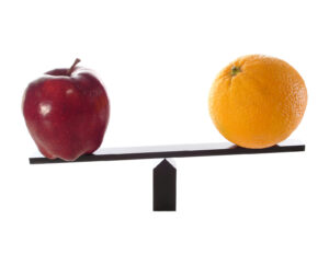 Metaphor Compare Apples To Oranges Light